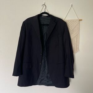 Polo Ralph Laure Extrafine Virgin Wool Navy Blue Blazer